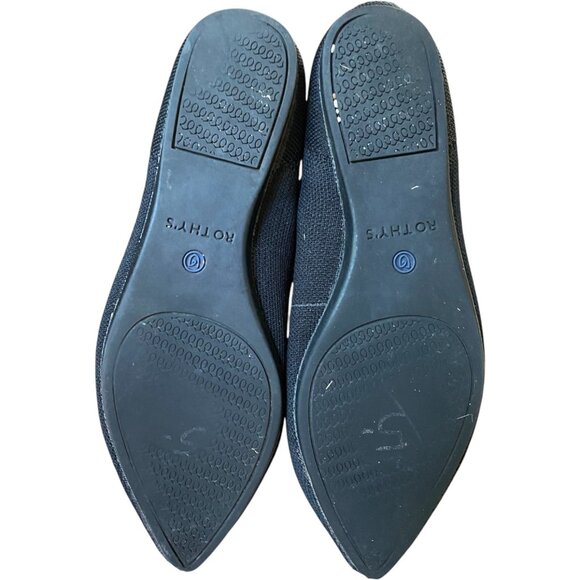 Rothy's Pointed Flats The Point in Black Size 7 - Picture 6 of 7